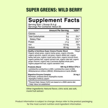 Super Greens: Best All-Natural Greens Powder for Daily Health